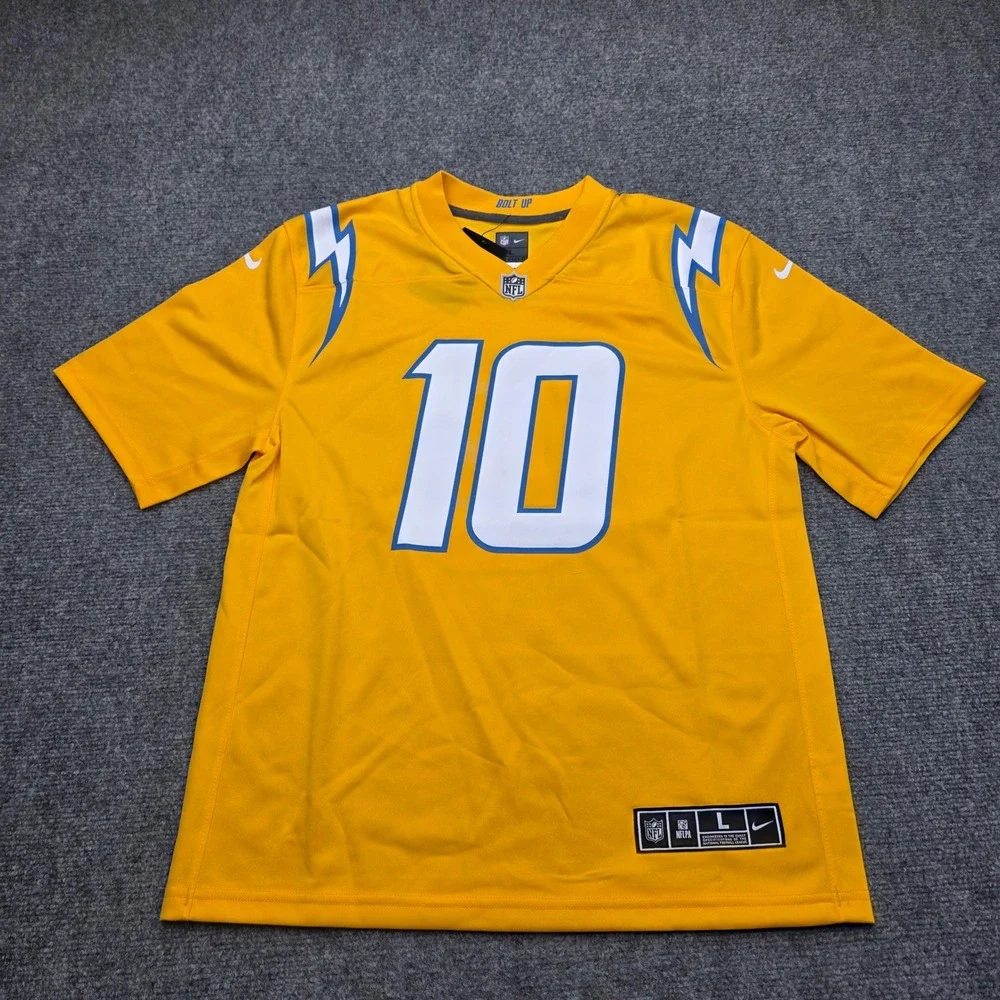 NWT Nike Justin Herbert Los Angeles Chargers Gold Jersey Youth Large L 14/16
